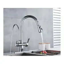 Torneira Bancada De Cozinha Luxo Pia Saída P/ Filtro Prata Foto mini 3
