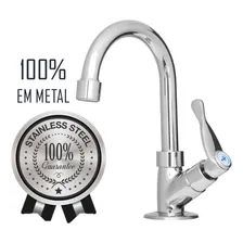 Torneira Banheiro Lavatório Bica Móvel ¼ Volta 100% Metal Foto mini  2