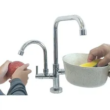 Torneira Bica Dupla Gira 360º Gourmet, Pia, Mesa, Cozinha Foto mini 2