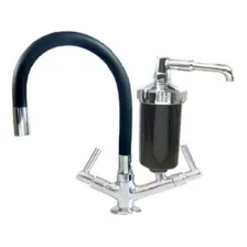 Torneira Bica Móvel Cozinha Metal Cromado Flexível Preta Foto mini 1