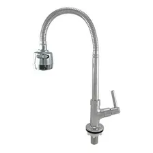 Torneira Com Bica M贸vel Tipo Gourmet Para Bancada C-80 Acabamento Brilhante Cor Prateado Foto mini 1