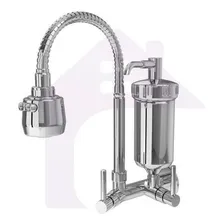 Torneira Com Filtro Gourmet Cozinha Pia Metal Inox Parede Foto  mini 1