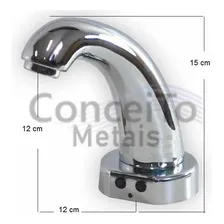 Torneira Com Sensor Automática Bivolt/pilhas + Engate Brin Acabamento Cromado 110v/220v Foto mini  2