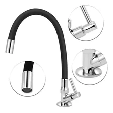 Torneira Cozinha De Mesa Tubo Gourmet Flexível Preto Foto mini 2