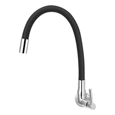 Torneira Cozinha De Parede Tubo Gourmet Flexível Preto Foto mini 1