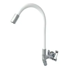 Torneira Cozinha Flexivel Parede Saída Purificador Branco Foto mini 1