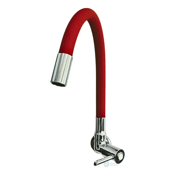 Torneira Cozinha Gourmet Tubo Vermelho Parede C-61 1/4 V Foto 1