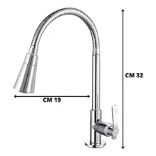 Torneira Cozinha Pia Gourmet Mesa Flexível Metal Inox Foto mini 3