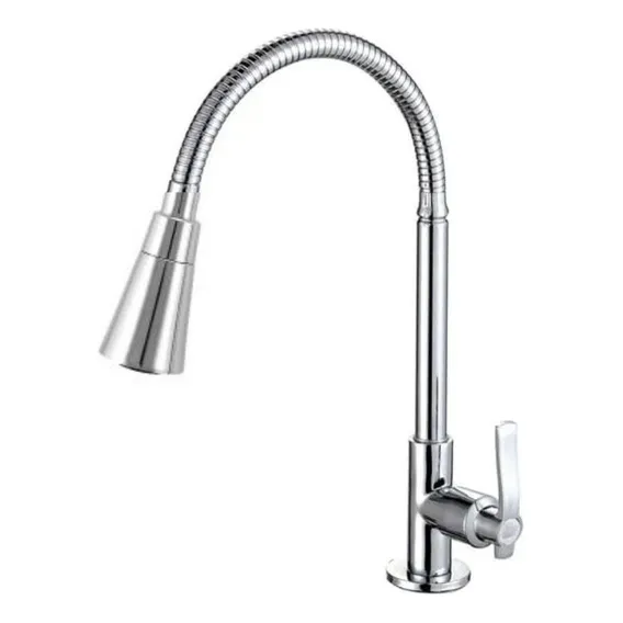 Torneira Cozinha Pia Gourmet Mesa Flexível Metal Inox Foto 1