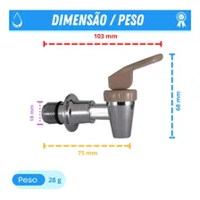 Torneira Cromada Com Oring Para Bebedouros Esmaltec Egc35a Foto mini 4