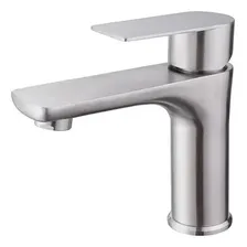 Torneira De Lavabo Banheiro Misturador Monocomando Escovada Foto mini 1