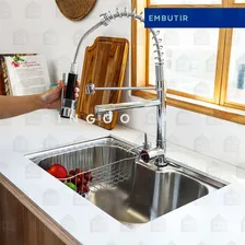 Torneira Gourmet + Cuba Inox E Acessórios Para Cozinha Cor Prateado Foto mini  3