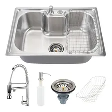 Torneira Gourmet + Cuba Inox E Acessórios Para Cozinha Cor Prateado Foto  mini 1