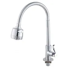Torneira Gourmet Metal Bica Flexível, Mesa, Pia, Cozinha Cor Prateado Foto  mini 1