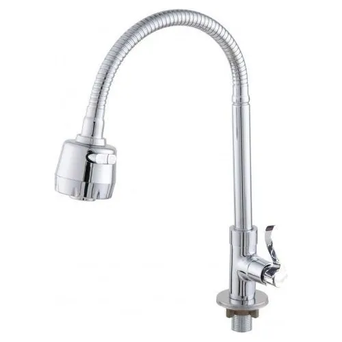 Torneira Gourmet Metal Bica Flexível, Mesa, Pia, Cozinha Cor Prateado Foto 1