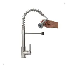 Torneira Gourmet Monocomando ExtensÃvel Aço Escovado Cor Prateado Foto mini 4