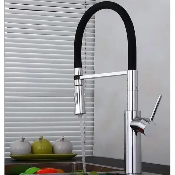 Torneira Gourmet Para Pia Ou Bancada Monocomando Misturador Cor Preto Foto 1