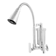 Torneira Gourmet Parede ½ Metal Inox ¼v Filtro Cozinha 5053a Foto mini 1