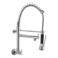 Torneira Gourmet Parede Para Cozinha Lenharo 100% Metal Cor Cromo Foto mini 1