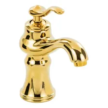 Torneira Lavabo Classica Misturador B. Baixa Gold Dourado Acabamento Brilhante Foto mini 1