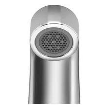 Torneira Lavatório Automática Abs Botão Em Aço Inox Acabamento Cromado Cor Cinza Foto mini 3