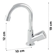 Torneira Lavatorio Lavabo Banheiro Bancada Abs 1/4 De Volta Cor Cromado Foto mini 2