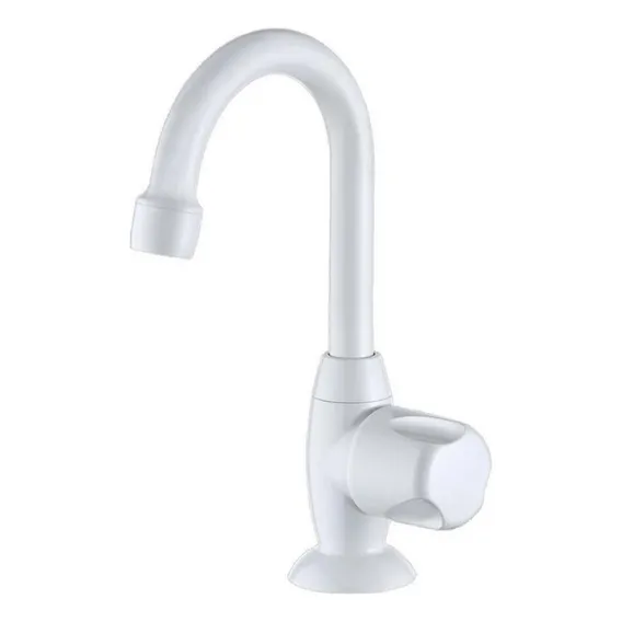 Torneira Lavat贸rio Mesa Fortti 1195 F27 Lorenzetti Acabamento Fosco Cor Branco Foto 1