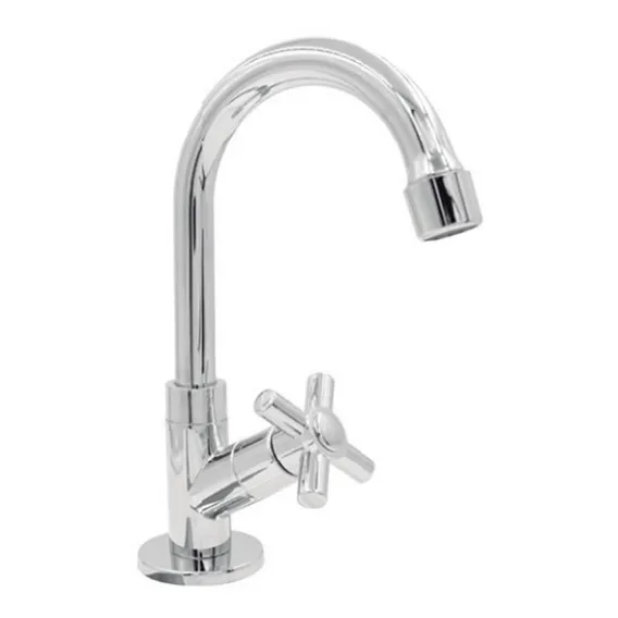 Torneira Lavat贸rio Para Bancada C31 Abs Cromada Bica M贸vel Foto 1