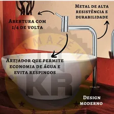 Torneira Link Alta Lavatório 1/4 Volta Bica Alta 90° Slim Foto mini  3