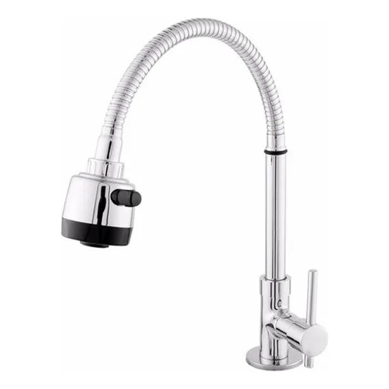 Torneira Luxo Gourmet Bancada Flexível 1/4 Volta Cromo C-67 Foto 1