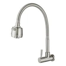Torneira Metal Inox Gourmet Pia Cozinha Luxo Parede Foto  mini 1