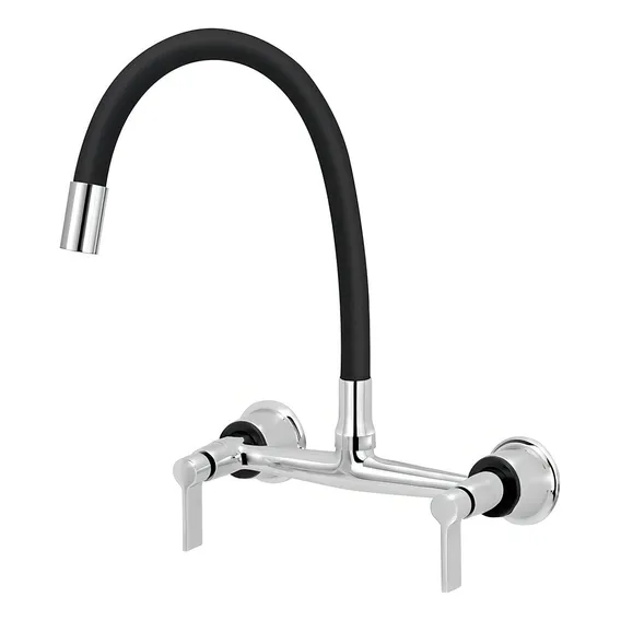 Torneira Misturador Gourmet Preto Flexível - Metal Foto 1
