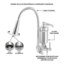 Torneira P/ Cozinha Filtro New Gourmet Parede Cromada Foto mini 4