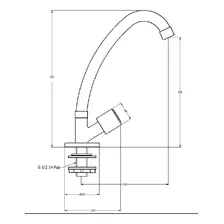 Torneira Para Cozinha De Mesa Bica M贸vel C41 Light Cromada Foto mini 2