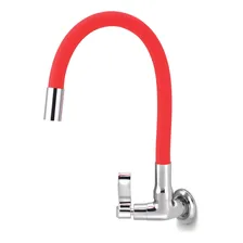 Torneira Para Cozinha Gourmet Colorida Vermelha Parede C82 Acabamento Sim Cor Vermelho Foto mini 1