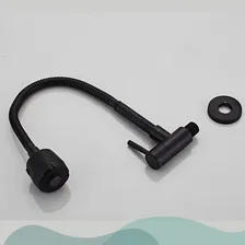 Torneira Parede Gourmet Flexivel Chuveirinho Cozinha Metal Cor Preto Foto mini 4