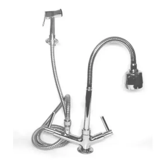 Torneira Pia Cozinha Mesa Gourmet Com Ducha 1,20 Cmm Metais Foto 1