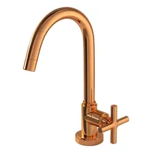 Torneira Plavatório De Mesa Bica Alta Duna Clássica Red Gold Foto mini 1