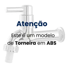 Torneira Tanque Jardim Parede Abs Cromada Resistente 1/4 Volta Foto mini  2