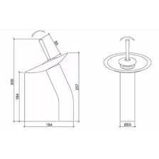 Torneira Vidro Alta Misturador Monocomando Banheiro Cascata Cor Prateado Foto mini 4