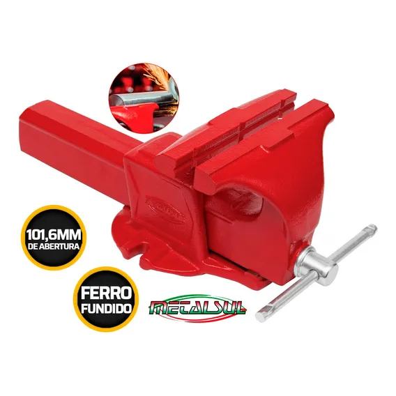 Torno morsa bancada N. 4 TMF04 Metalsul Foto 1