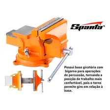 Torno Morsa De Bancada 5 Giratoria Com Bigorna Sparta 125mm Foto mini 3