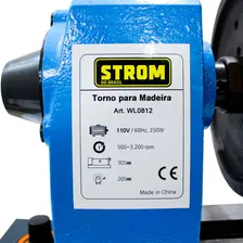 Torno Para Tornear Madeira 110v 250w - Wl0812 - Strom Foto mini 1