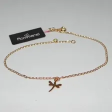 Tornozeleira Rommanel Folheada Com Berloque Libélula 550610 Comprimento 25 Cm Foto mini 2