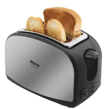 Torradeira French Toast Inox Preta 900w Philco 220v Foto mini 1