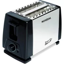 Torradeira Mondial NT-01 preta e prata 220V Foto mini 1