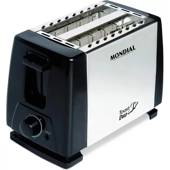 Torradeira Mondial NT-01 preta e prata 220V Foto 1