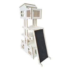 Torre Arranhador Brinquedo Nicho Toca Cama Gatos Pet Foto mini 1