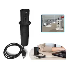 Torre De Tomada Automático 1 Tomada E 2 Usb Preto Qtmov Foto  mini 1
