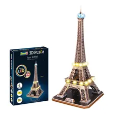 Torre Eiffel Com Led 3d Puzzle Quebra-cabeça Revell 00150 Foto mini 1